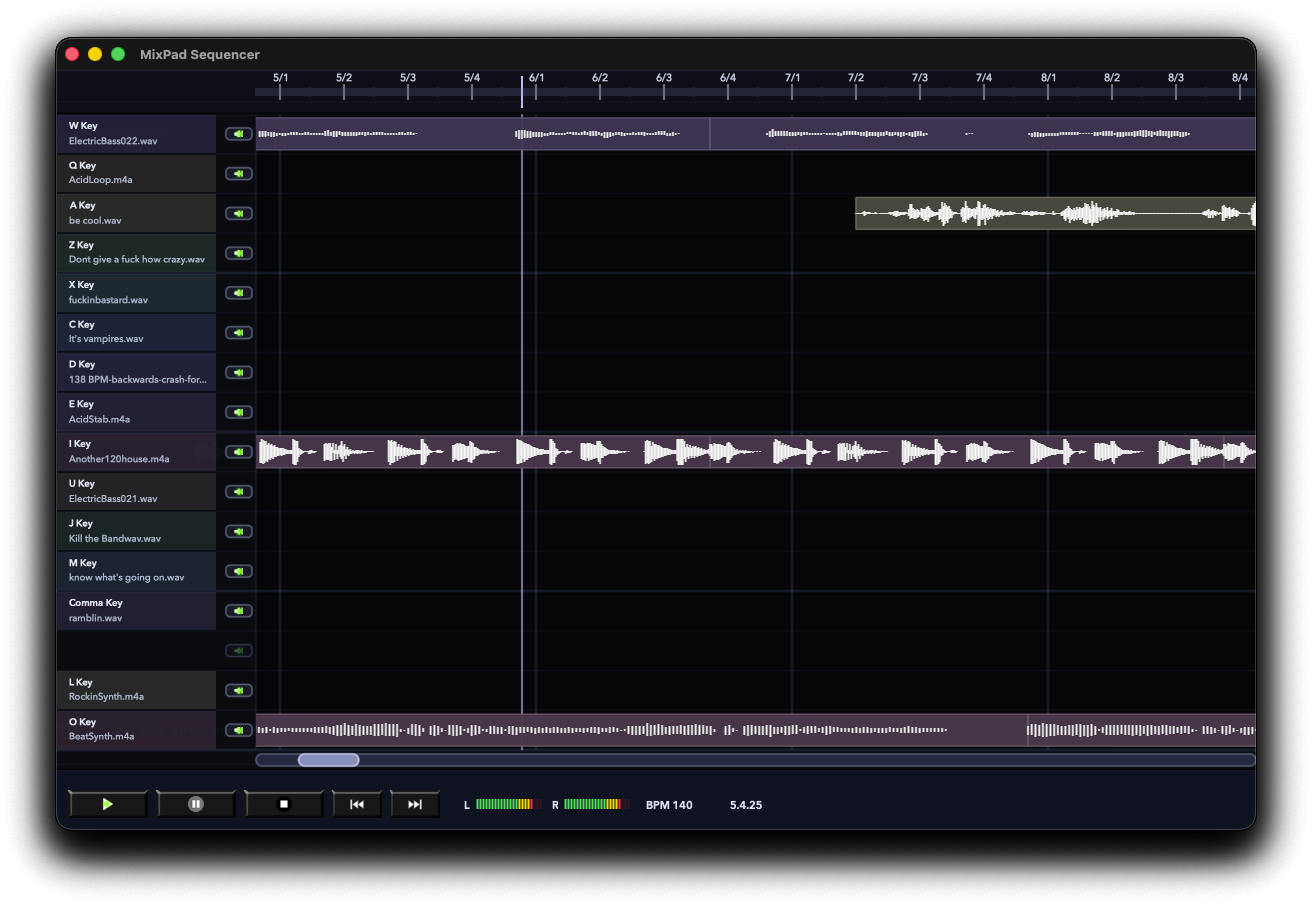 DM2 MixPad integrated sequencer interface